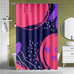 Illustration Abstract Background Shape Shower Curtain 48  X 72  (small)  by Wegoenart