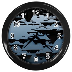 Illustration Background Pattern Modernart Wall Clock (black) by Wegoenart