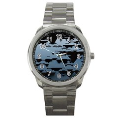 Illustration Background Pattern Modernart Sport Metal Watch