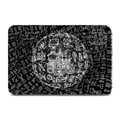 Black White Background Burnout Template Doodle Plate Mats by Wegoenart