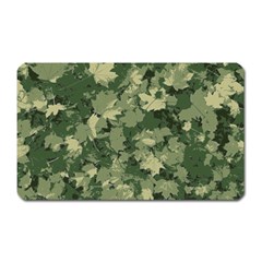 Green Leaves Camouflage Pattern Magnet (rectangular) by Wegoenart