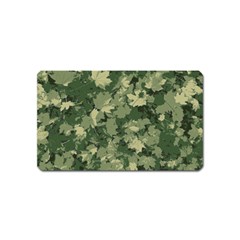 Green Leaves Camouflage Pattern Magnet (name Card) by Wegoenart