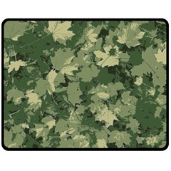 Green Leaves Camouflage Pattern Fleece Blanket (medium) 