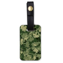 Green Leaves Camouflage Pattern Luggage Tag (one Side) by Wegoenart