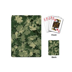 Green Leaves Camouflage Pattern Playing Cards Single Design (mini)