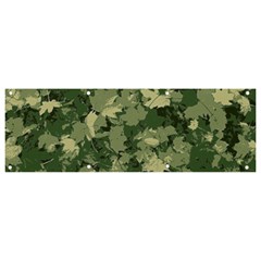 Green Leaves Camouflage Pattern Banner And Sign 9  X 3 