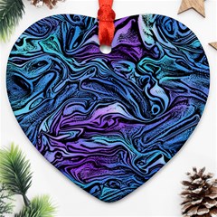 Illustration Abstract Waves Background Texture Ornament (heart) by Wegoenart