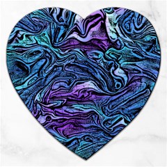 Illustration Abstract Waves Background Texture Jigsaw Puzzle (heart) by Wegoenart