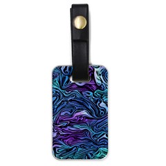 Illustration Abstract Waves Background Texture Luggage Tag (one Side) by Wegoenart