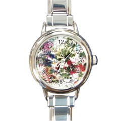 Art Creativity Painting Abstract Round Italian Charm Watch by Wegoenart