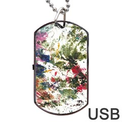 Art Creativity Painting Abstract Dog Tag Usb Flash (one Side) by Wegoenart