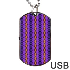 Illustrations Background Diamond Pattern Wallpaper Dog Tag Usb Flash (two Sides) by Wegoenart