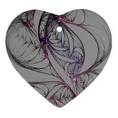 Art Illustration Abstract Background Watercolor Heart Ornament (two Sides)