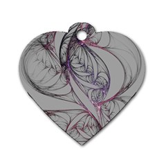 Art Illustration Abstract Background Watercolor Dog Tag Heart (two Sides) by Wegoenart