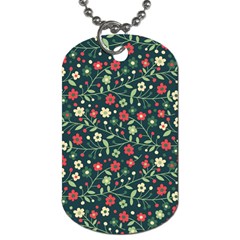 Flowering-branches-seamless-pattern Dog Tag (one Side) by Zezheshop