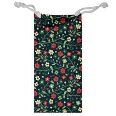 Flowering-branches-seamless-pattern Jewelry Bag by Zezheshop