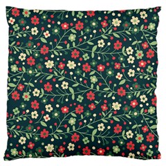 Flowering-branches-seamless-pattern Large Cushion Case (two Sides) by Zezheshop