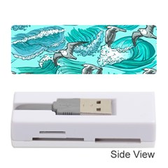 Sea Waves Seamless Pattern Memory Card Reader (stick) by Wegoenart