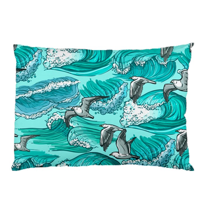 Sea waves seamless pattern Pillow Case (Two Sides)