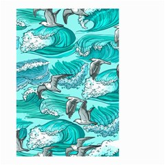 Sea Waves Seamless Pattern Small Garden Flag (two Sides) by Wegoenart