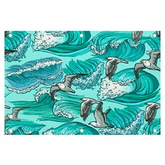 Sea Waves Seamless Pattern Banner And Sign 6  X 4 