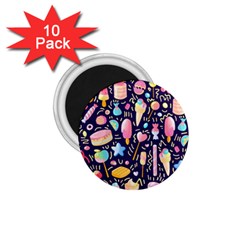 Cute-seamless-pattern-with-colorful-sweets-cakes-lollipops 1 75  Magnets (10 Pack)  by Wegoenart