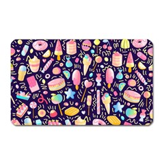 Cute-seamless-pattern-with-colorful-sweets-cakes-lollipops Magnet (rectangular) by Wegoenart