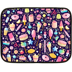 Cute-seamless-pattern-with-colorful-sweets-cakes-lollipops Fleece Blanket (mini) by Wegoenart