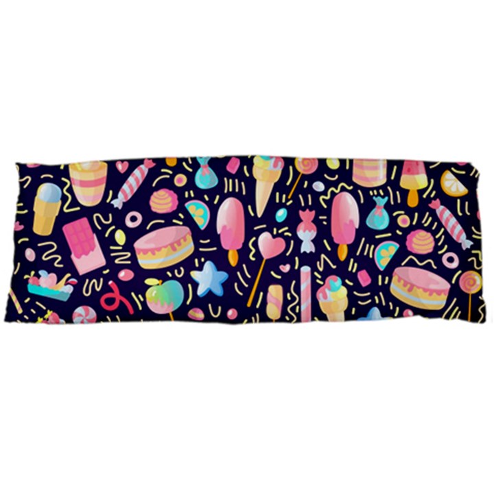 Cute-seamless-pattern-with-colorful-sweets-cakes-lollipops Body Pillow Case (Dakimakura)