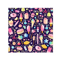 Cute-seamless-pattern-with-colorful-sweets-cakes-lollipops Square Satin Scarf (30  X 30 ) by Wegoenart