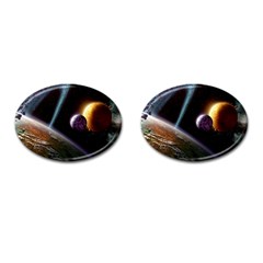 Planets In Space Cufflinks (oval) by Sapixe