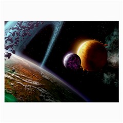 Planets In Space Large Glasses Cloth (2 Sides) by Sapixe