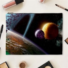 Planets In Space Cosmetic Bag (xl) by Sapixe