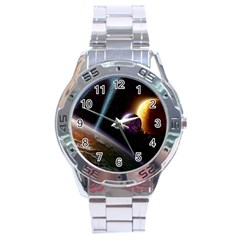 Planets In Space Stainless Steel Analogue Watch by Sapixe