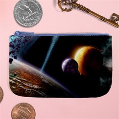 Planets In Space Large Coin Purse by Sapixe