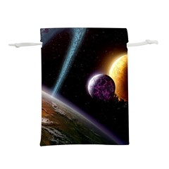 Planets In Space Lightweight Drawstring Pouch (m) by Sapixe