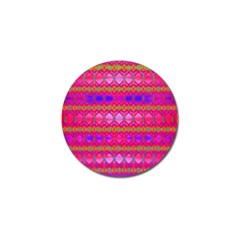 Pink Mirrors Golf Ball Marker by Thespacecampers