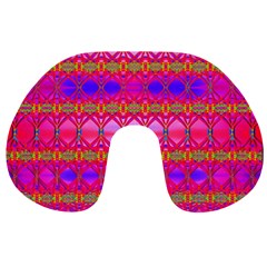 Pink Mirrors Travel Neck Pillow by Thespacecampers