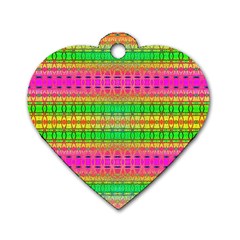 Peace And Love Dog Tag Heart (one Side) by Thespacecampers