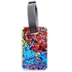 Graffiti-wall-mural-painting-arts Luggage Tag (two Sides) by Simbadda