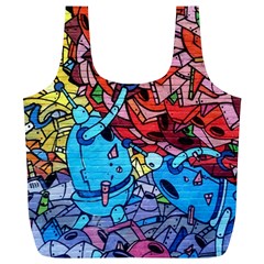 Graffiti-wall-mural-painting-arts Full Print Recycle Bag (xl) by Simbadda