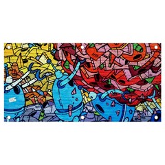 Graffiti-wall-mural-painting-arts Banner And Sign 4  X 2  by Simbadda