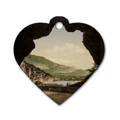 Ponale Road, Garda, Italy  Dog Tag Heart (two Sides) by ConteMonfrey