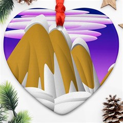 Europa Positive Thinking Mountain Ornament (heart) by Wegoenart