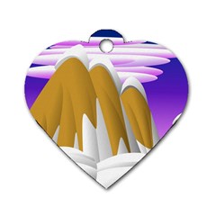 Europa Positive Thinking Mountain Dog Tag Heart (one Side) by Wegoenart