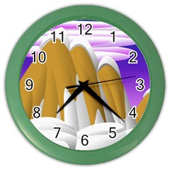 Europa Positive Thinking Mountain Color Wall Clock by Wegoenart