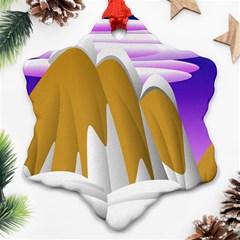 Europa Positive Thinking Mountain Ornament (snowflake) by Wegoenart