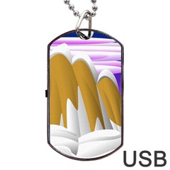 Europa Positive Thinking Mountain Dog Tag Usb Flash (two Sides) by Wegoenart