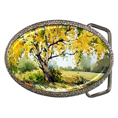 Landscape Painting Meadow Garden Belt Buckles by Wegoenart