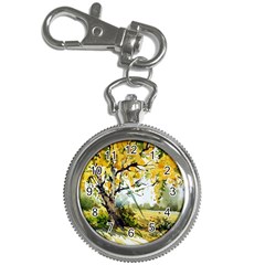 Landscape Painting Meadow Garden Key Chain Watches